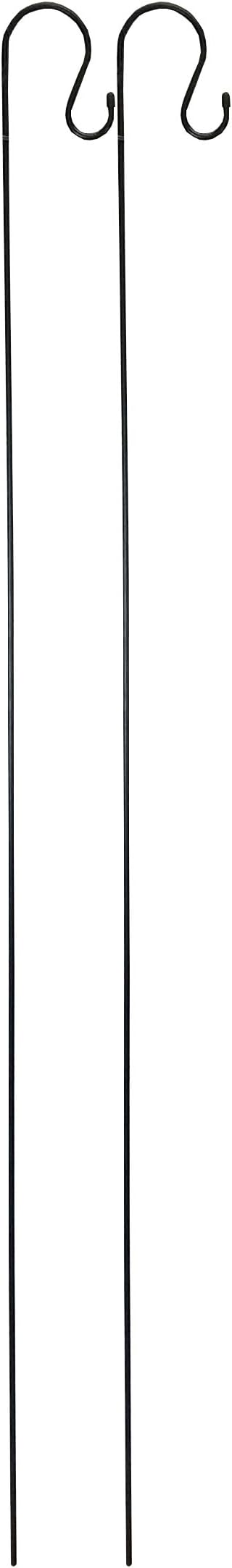 Selections 2 Shepherds Crook Black Metal Garden Border Hooks (1.5m)