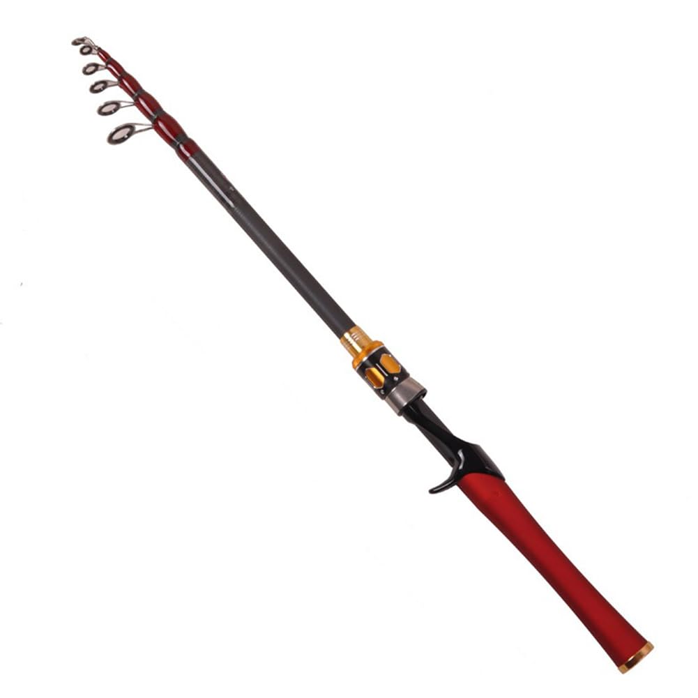 Canne à pêche au brochet et achigan télescopique 1,8m 2,1m 2,4m