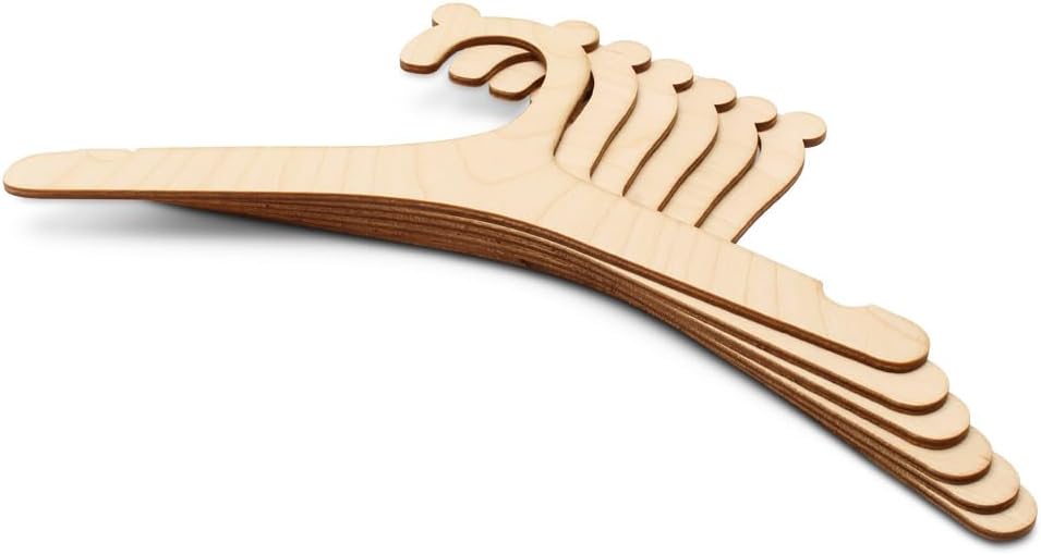 DIY Wooden Baby Hangers for Closet, Set of 25 Bear-Eared Infant Hangers for Baby Clothes & Woodland-Theme Nursery Decor, by Woodpeckers