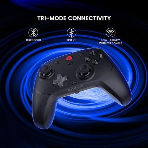 Image of GameSir T4 Cyclone Pro Wireless Controller with Hall Effect Joystick & Trigger for Switch, PC, iOS, Android, 6-Axis Gyro Trigger Motor, 2 Rear Buttons, Continuous Fire, Macro Function (Black)