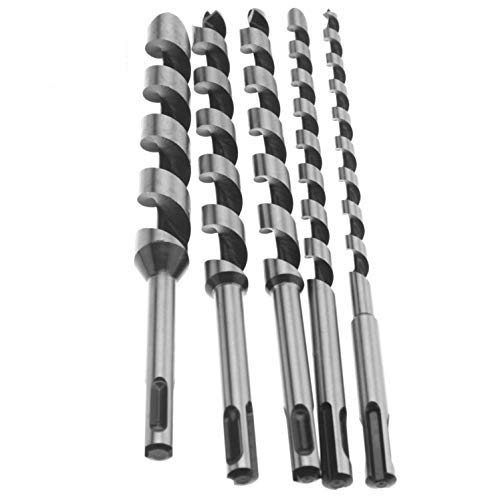 Insmartq 5pcs Holzbohrer Sechskantschaft Holzbearbeitung Tool Kit zur Holz Auger Bit Set 230mm SDS Plus 6 10 14 18mm Cover