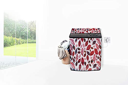 Image of Stylista Washing Machine Cover Compatible for Godrej 12 KG Semi-Automatic Top Loading WSAXISVX1205.0SN3TGPGR, Ditzy Pattern White