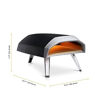 Ooni Koda 12 Pack Essentiels : Four à Pizza à Gaz avec Housse de Transport, Pelle à Pizza en Métal 30 cm et Thermomètre – Four à Pizza Extérieur Haute Température 500°C – Idée Cadeau Cuisine Extérieur