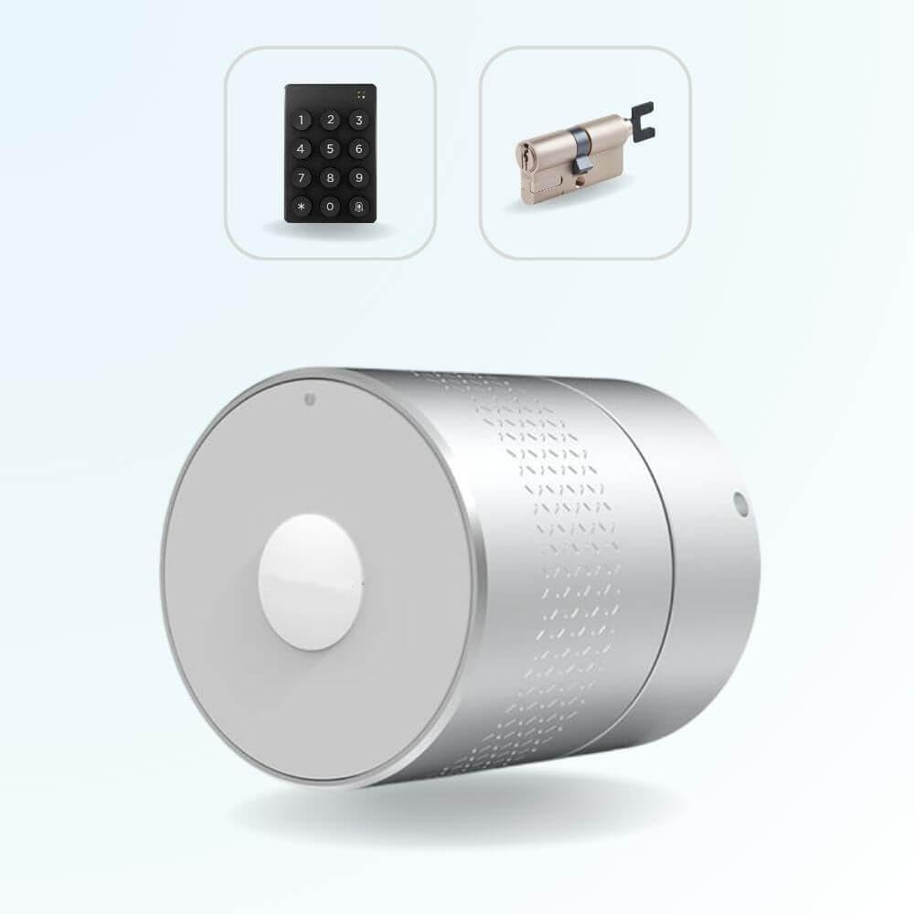 LOCKY-4 Smart Lock PRO Pack Serrure connectée, Codes, App Smartphone, Adaptable sur cylindre européen, Motorisée, Bluetooth