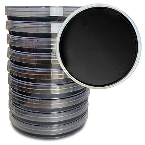 ES EVVIVA SCIENCES Prepoured Black Potato Dextrose Agar Plates – Includes Both Black Dye & Charcoal - Enhanced Culture Visualization - Excellent Growth Medium...