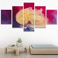 SIGNWIN 5 Panel Canvas Wall Art Modern Art 3D Abstract Abstract Brushstroke Contemporary Digital for Home Decorations Ready to Hang - 60