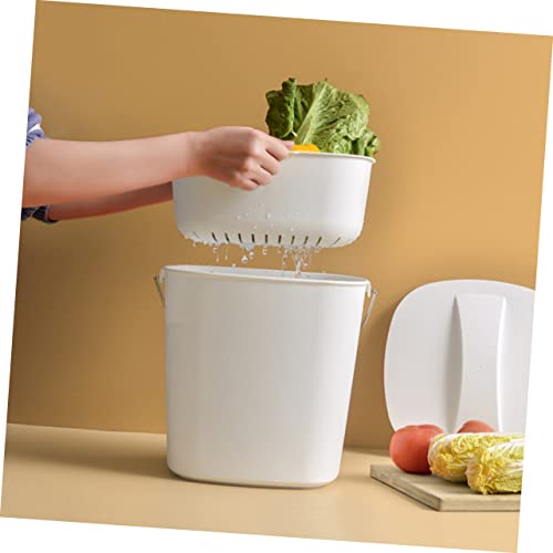 Bote de basura para cocina plástico resistente y compartimentos duales miniatura 4