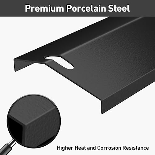 SHINESTAR Grill Heat Plates Replacement Parts for Dyna-Glo, Backyard & Uniflame Grill, DGF510SBP, DGF493BNP, BY15-101-001-02, BY13-101-001-13, Porcelain Steel, 15\" x 3-13/16\", 4-Pack