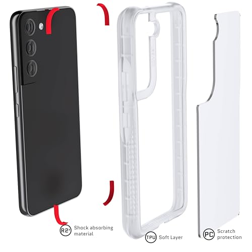 Image of Ghostek COVERT Clear Galaxy S22 Case Premium Shock-Absorbent Protective Phone Cover Screen and Camera Lens Protection Shockproof Heavy Duty Grip Bumper Designed for 2022 Samsung S22 5G (6.1in) (Clear)