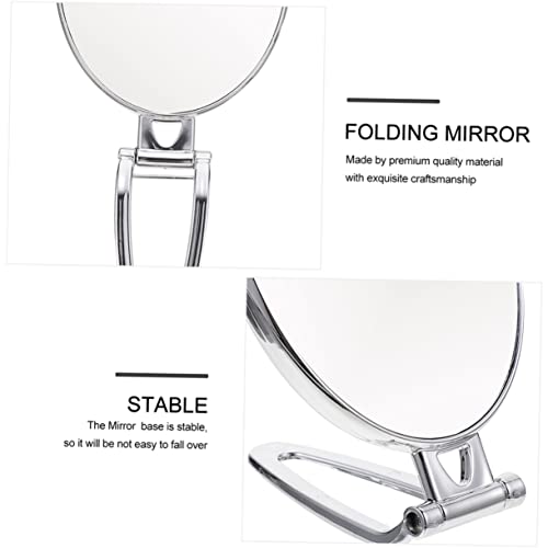 Outanaya 2pcs espejo cosmético portátil doble cara miniatura 4