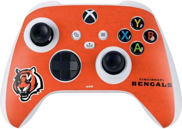 Skinit Decal Gaming Skin Compatible with Xbox Series S Controller - Officially Licensed NFL Cincinnati Bengals - Distressed Design