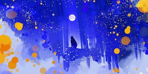 Diamond Painting Adulte chat nocturne pour sublimer la décoration du salon