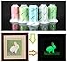 Simthread Glow in The Dark Thread, Polyester Embroidery Thread, 5 Spools 550 Yards Each, for Home Embroidery and Sewing Machine
