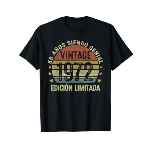 50 Años Cumpleaños Regalo Hombre Mujer Vintage Hecho En 1972 Camiseta