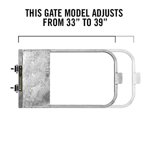 Safety Gate Company Self-Closing Gate For Flat Bar Or Wall Mount 33-39" • 100% Usa Made • Galvanized #TOP2