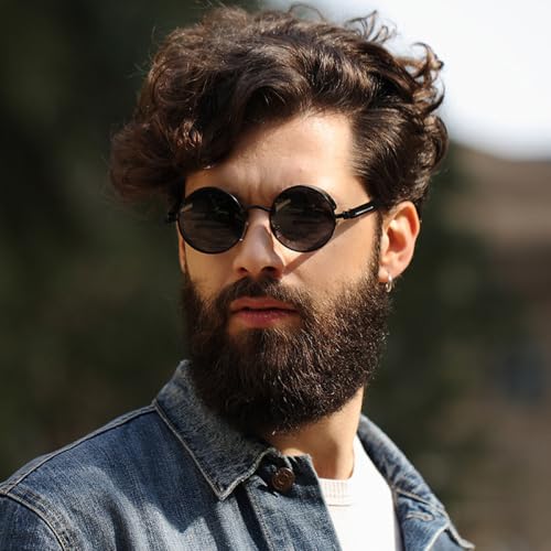 Lunettes de soleil rétro en métal argenté de haute précision LVTFCO