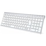 iClever キーボード Bluetooth ワイヤレス パンタグラフ 日本語JIS配列 3台同時接続可能 テンキー付き フルサイズ 超薄型 静音設計 充電式Type-C 無線 コンパクト ラップトップ パソコン用 スマホ PC iPad用Windows Mac iOS Android対応 IC-BK22 シルバー