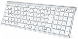 iClever キーボード Bluetooth ワイヤレス パンタグラフ 日本語JIS配列 3台同時接続可能 テンキー付き フルサイズ 超薄型 静音設計 充電式Type-C 無線 コンパクト ラップトップ パソコン用 スマホ PC iPad用Windows Mac iOS Android対応 IC-BK22 シルバー