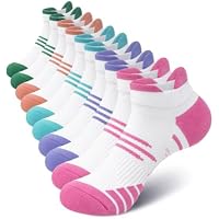 5-Pairs Women's Cotton Cushioned Athletic Ankle Socks (Various)