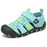 SAGUARO Sandalias Niño Verano Puntera Cerrada y Transpirable para Trekking Sandalias Actividades al Aire Libre Turquesa Talla 26