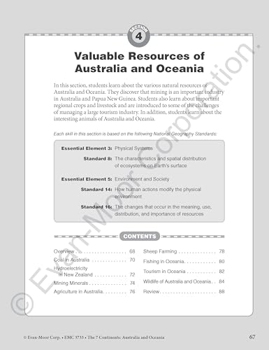 Evan Moor Educational Publishers EMC3733 Australia And Oceania  thumb #2