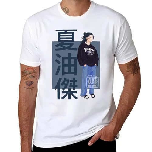 AMdeTUNS Geto Suguru T-Shirt t Shirts Cute Tops Short Sleeve Tee Men White S