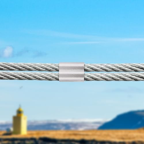 Cables de acero inoxidable Zerodeko de 320 piezas con manguitos de aluminio 6