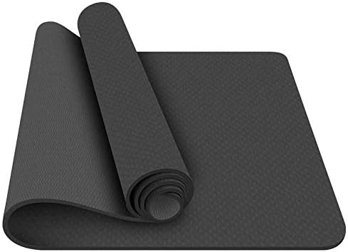 Medvision Yoga Mat Black for Gym Workout Flooring Exercise and Fitness with Wider Surface Yoga mat for Men and Women