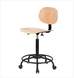 Thomas WHBCH-RT-RC High Bench Height Chair with Round Tube Base, Caster, Wood