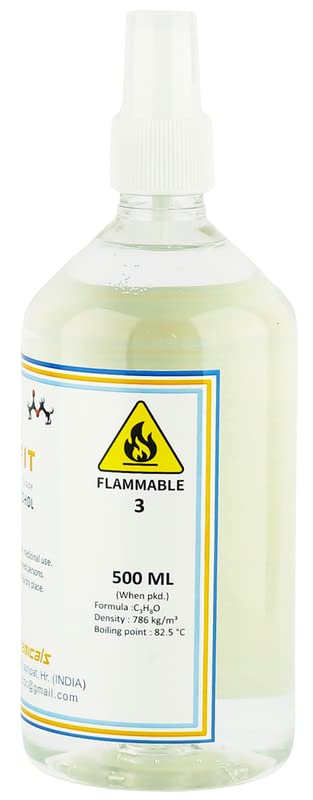 Image of IPA Iso Propyl Alcohol 99.9% Pure | Multipurpose Cleaning & Industrial Solvent | Fast Evaporating High Purity Liquid | Electronics, Resin, Ink, Paint & Laboratory Use - Pack of 6 x 500 ML