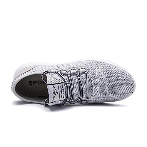 Image of KEEZMZ Men's Running Shoes Fashion Breathable Sneakers Mesh Soft Sole Casual Athletic Lightweight Gray-45