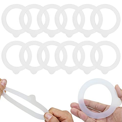 Jun 12 Pcs Replacement Silicone Jar Gaskets Food Grade Rubber Seals Airtight Silicone Gasket Sealing Rings 3.75 Inches(White) #TOP25