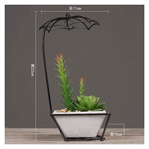 Simulation de fer forgé minimaliste plante verte sans arrosage - 5
