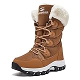 HOBIBEAR Botas de nieve impermeables para mujer, 37.5 EU