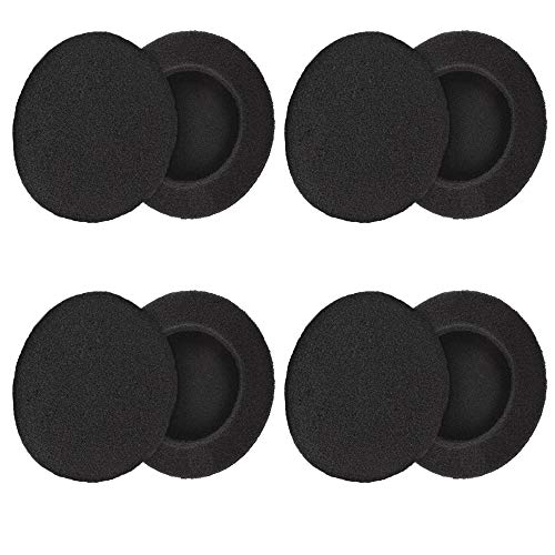4 Pairs (2.4") Replacement Foam Earpads Cushion Covers Compatible with H600/H330/H340/MDR-G45LP/MDR-G55LP/MDR-G410LP/MDR-G101LP/MDR-G42LP/MDR-G45/IF240R/SRF-HM33/MDR-027 Headphones (Black)