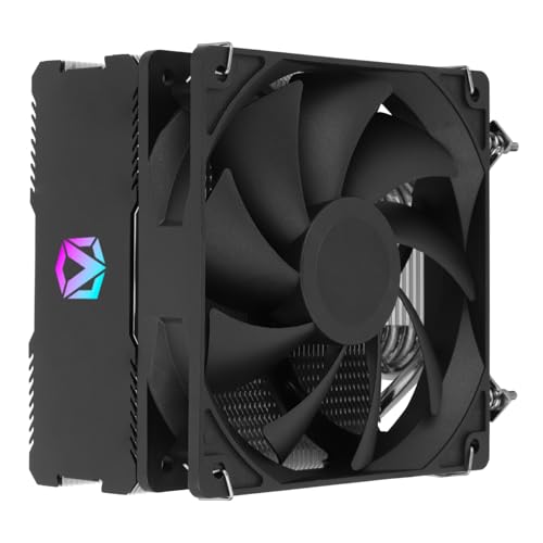 Vibox CPU Tower Cooler, 160W TDP, Compatible with Intel 115x/1366/17xx & AMD AM4 Sockets (Black)