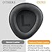 SOULWIT Earpads Replacement for ASUS ROG Delta II Wireless Gaming Headset, Ear Pads Cushions with Soft Protein Leather, High Density Foam - Black