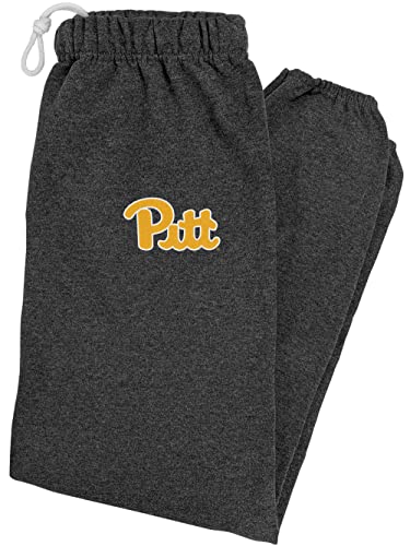 LOGOVISION University of Pittsburgh Primary Logo Mens Jogger Sweatpants, Charcoal Heather, XX-Large