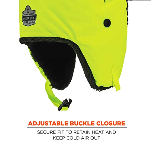 Ergodyne Standard Classic Trapper Hat, Lime, Small/Medium