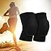 KiBcsLic 2X Knee Pads Knee Support Football Breathable Portable Protectors Protection Sleeves for Skiing Powerlifting Tennis, Black