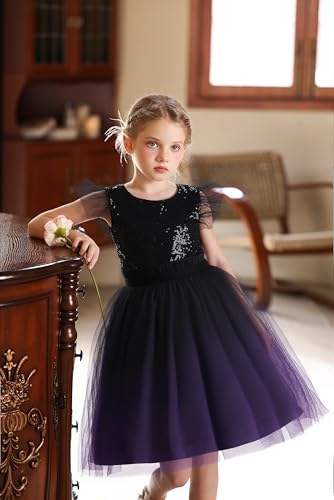 Girls Sequin Formal Dress Kids Fancy Sparkly Pageant Party Birthday Prom Princess Ball Gown Dresses for Girls3