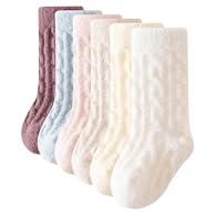 Thick and Plush Fleece Lining: These baby mid-calf socks are crafted with a warm double-layer fleece to keep little feet cozy and warm during the winter months. The soft merino wool blend ensures comfort and retains heat, making them ideal for both i...