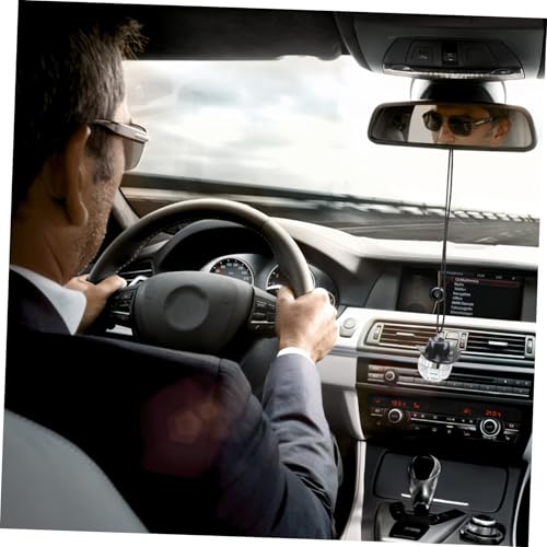 Adorno colgante para espejo retrovisor de auto: bola espejada con estampado de vaca, decoración para fiestas y regalos miniatura 5