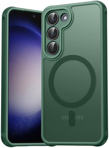 EASDNB für Samsung Galaxy S23 Hülle für Magsafe, Magnetisch Handyhülle für Samsung S23 Hülle, Kameraschutz Stoßfeste Kratzfeste Durchscheinende Schutzhülle für Galaxy S23 Case, Grü