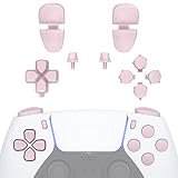 eXtremeRate Replacement D-pad R1 L1 R2 L2 Triggers Share Options Face Buttons, Cherry Blossoms Pink Full Set Buttons Compatible with ps5 Controller BDM-030 BDM-040 - Controller NOT Included