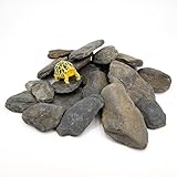 KINGRUI Aquarium Stone Stream Turtle Platform Natural Slate 3-9 inches Turtle Tank Rocks for Aquarium Decoration and Amphibian habitat-20lb