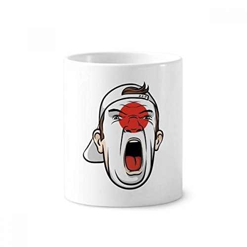 Cadeau Mug Japon Blanc 350 ml Original pour Maquillage et Bureau en Céramique