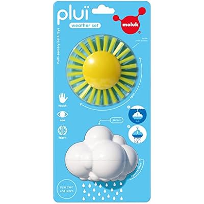 MOLUK 2843071 Plui Weather Set Rain Cloud and Play Brush Bath Educational Toy