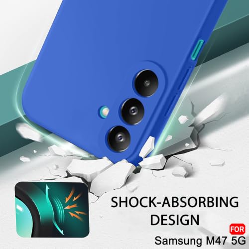 Image of TheGiftKart Genuine Liquid Silicone Back Cover Case for Samsung Galaxy M47 5G | Soft Micro-Fibre Lining Inside | Camera Protection Bump | Shockproof Cover Case for Samsung M47 (Silicone, Light Blue)