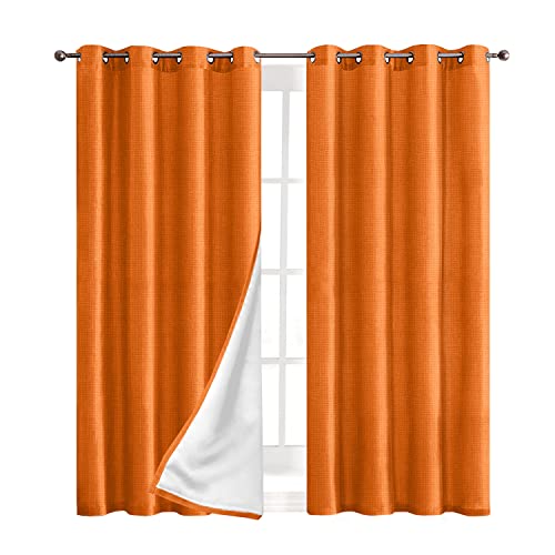 Elegant Comfort 91EC-2PC-YORK-CURTAIN-95INCH-TERRACOTA Blackout Grommet Top Curtains - 2 Panels Set cover
